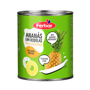 Ananás Rodelas Em Sumo Natural