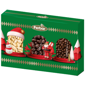 Caixa Natal Com Frutos Secos E Chocolate